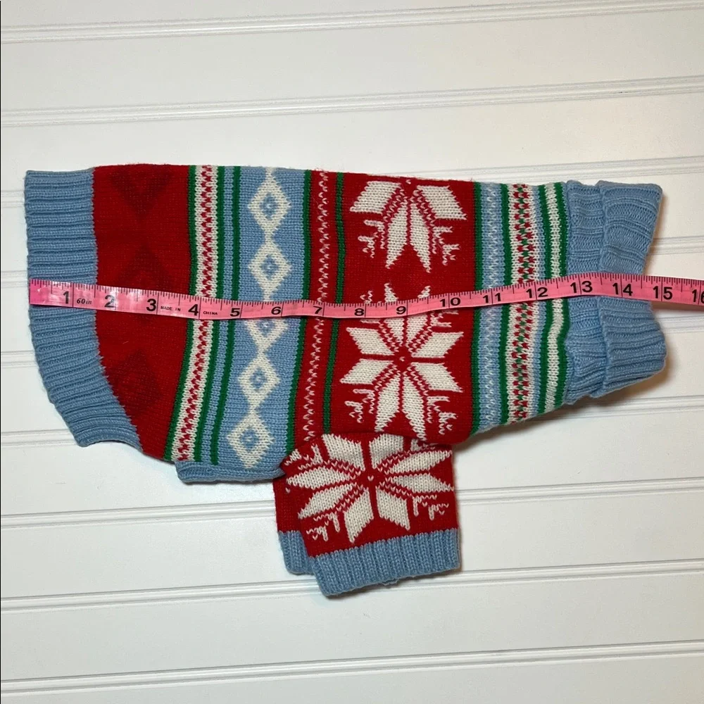 Merry Makings Fair Isle Dog holiday festive sweater size M